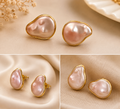 Irregular Baroque Pearl Stud Earrings