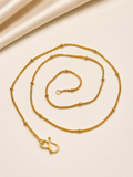 Minimalist traditional golden satellite link chain (22inch)