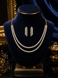 AD Double Line Necklace Set