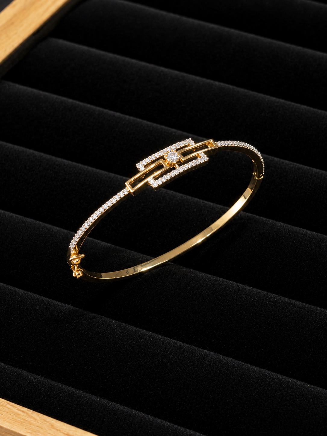 AD geometric interlocking diamond kada bracelet
