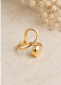 Gold-tone abstract sculptural open ring