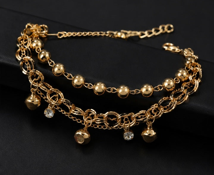 Ornate multi-layered chain bracelet