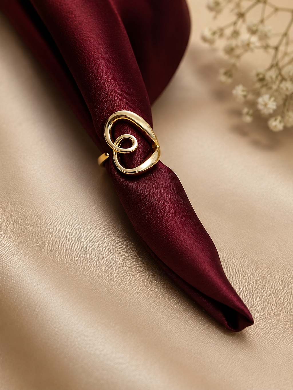 Toplive Gold Double Heart Ring