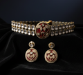 Kundan choker necklace with AD work on stone