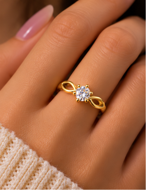 Eternal Infinity Accent Solitaire Ring