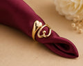 Golden Duo Heart Adjustable Ring