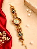 Kashmiri Meenakari Elephant Motif Bracelet Watch (Traditional)