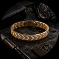 Gold-plated chevron link bracelet