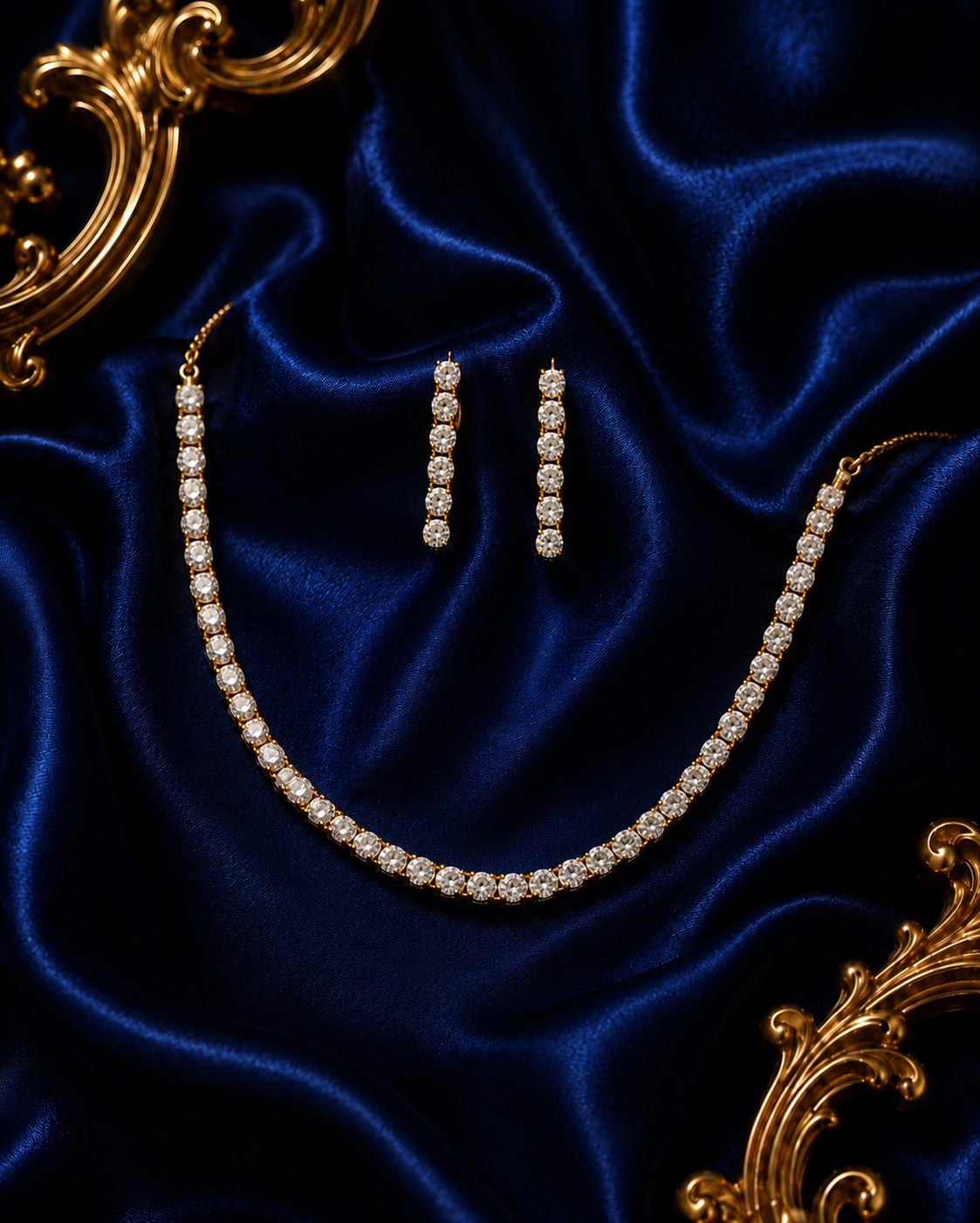 AD single line necklace set