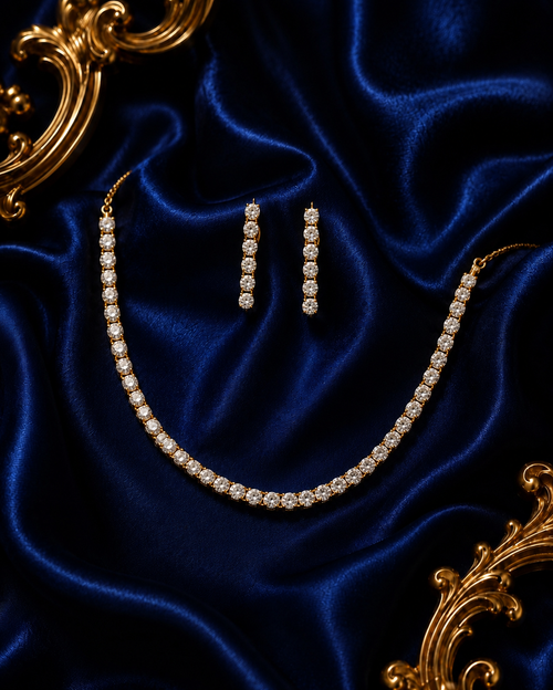 AD single line necklace set