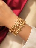 Charm Small Floral Cuff Bracelet