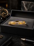 Dual-Tone Checkerboard Bangle Kada Men