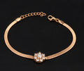 Floral bloom white snake chain bracelet