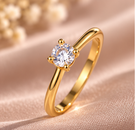 Classic Four-Prong Solitaire Ring