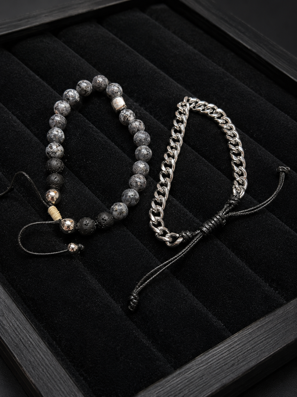 Two-piece curated bracelet stack