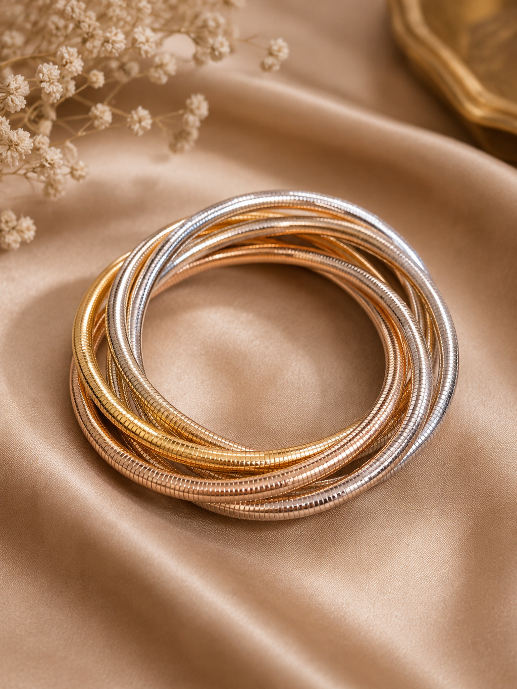 Multi-Layer Snake Chain Coiled Bracelet-cum-Necklace