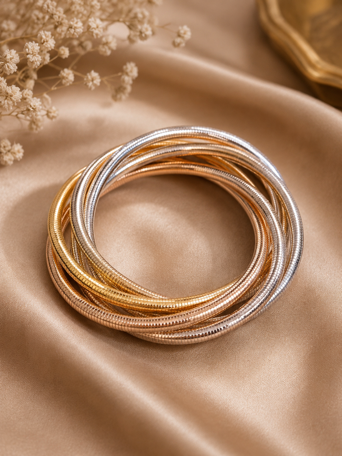 Multi-Layer Snake Chain Coiled Bracelet-cum-Necklace