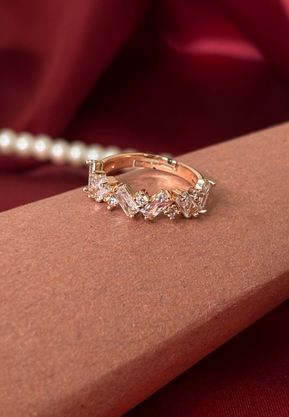 Elegant Crystal Band Ring