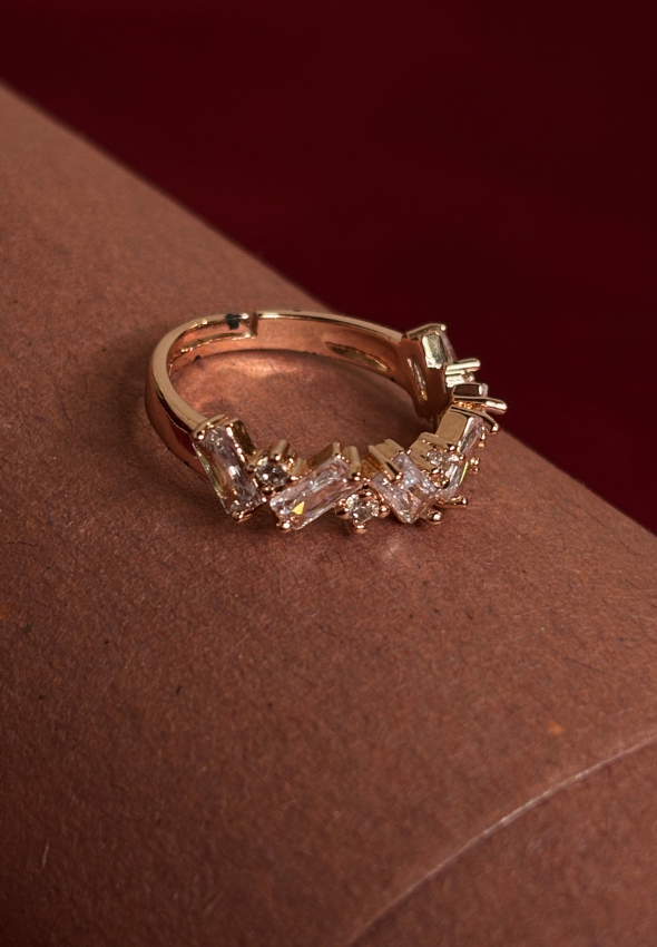 Elegant Crystal Band Ring