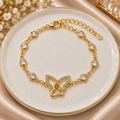 Interlocking Butterfly Station Link Bracelet