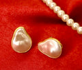 Irregular Baroque Pearl Stud Earrings