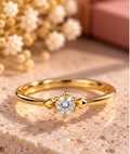 Fluid Bypass Solitaire Ring