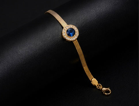 Gold herringbone snake chain charm bracelet