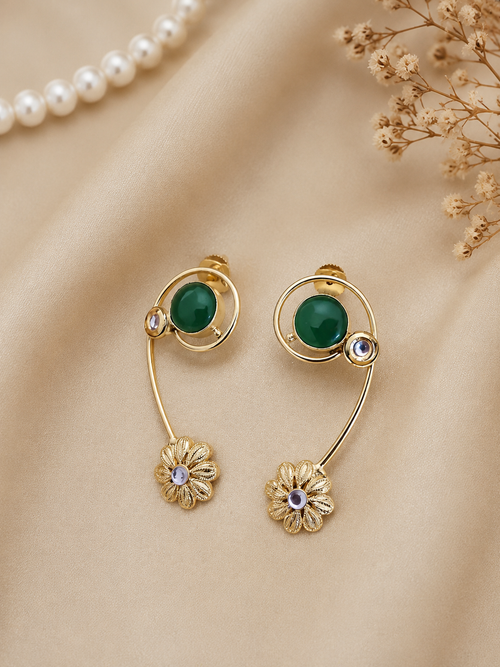 Abstract Geometric Floral Earring