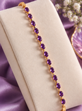 18K gold-plated amethyst tennis bracelet