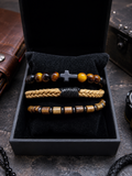 Men's Multi-Layer Earth Tone Bracelet Set