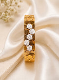 HexaGlow diamond studded hexagon bracelet