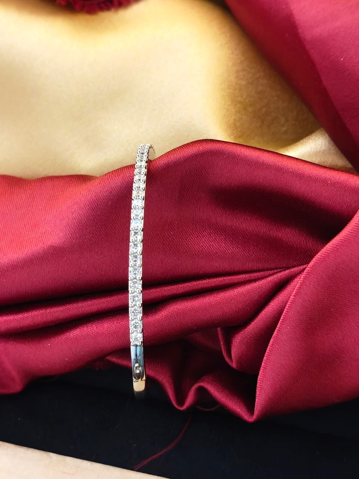 Single-line American Diamond (AD) Bracelet