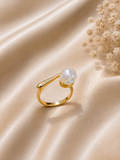 Sculptural Teardrop Baroque Pearl Ring