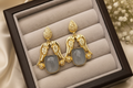 Vintage-Inspired Brass Gold-Plated Parrot Drop Earrings