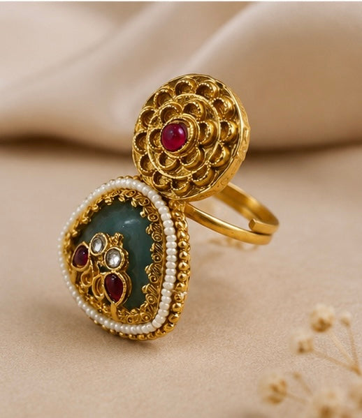Traditional Rajwadi Double Long Ring