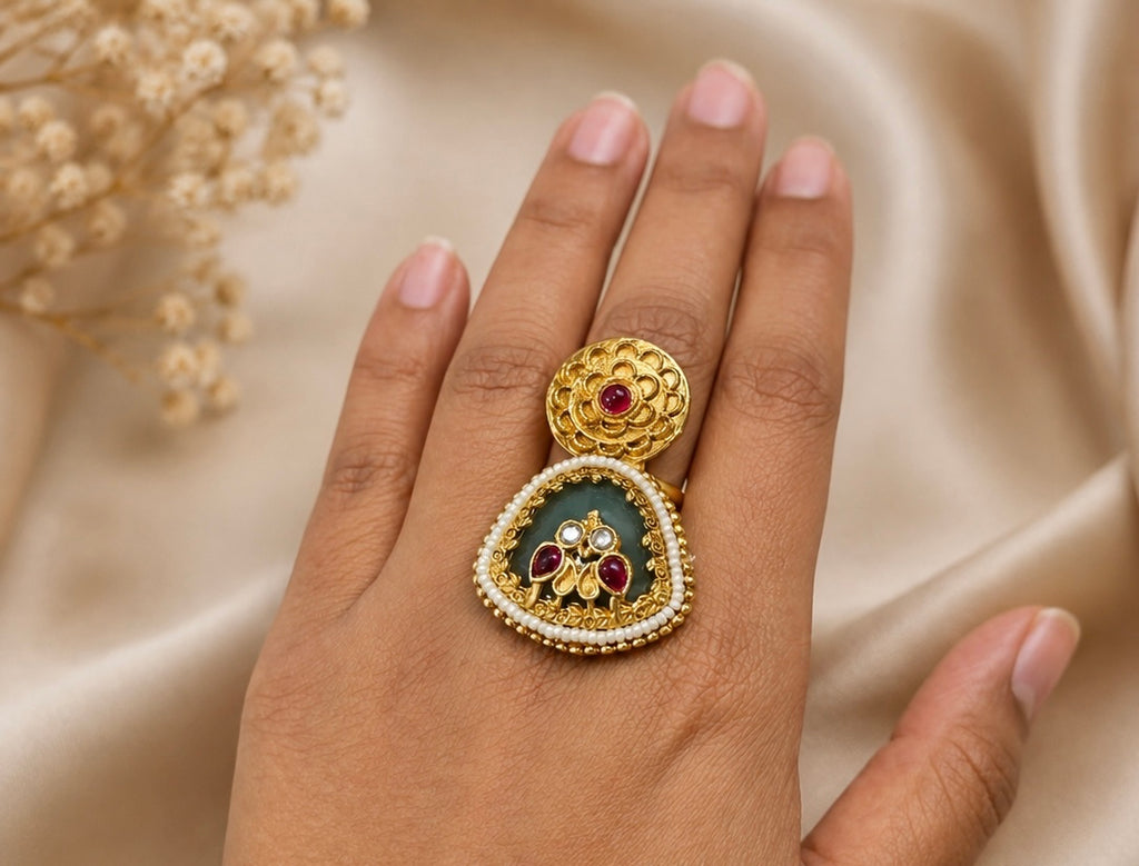 Traditional Rajwadi Double Long Ring