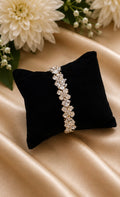 Floral crystal statement bracelet