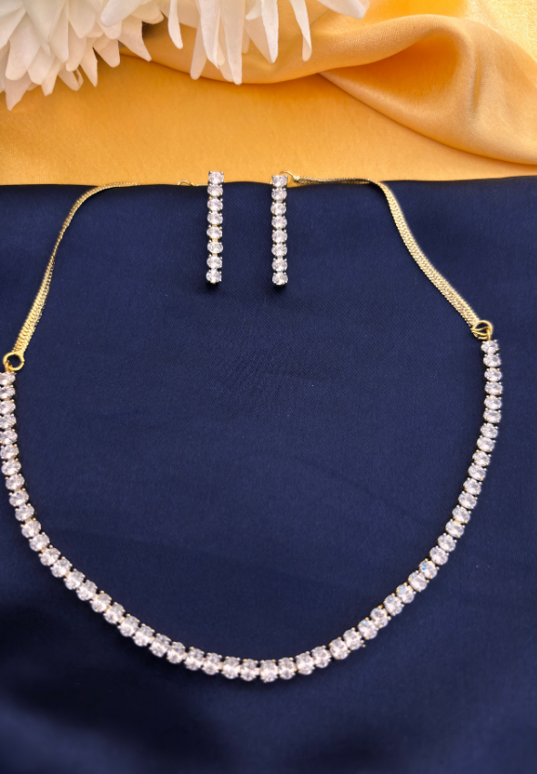 AD single line necklace set