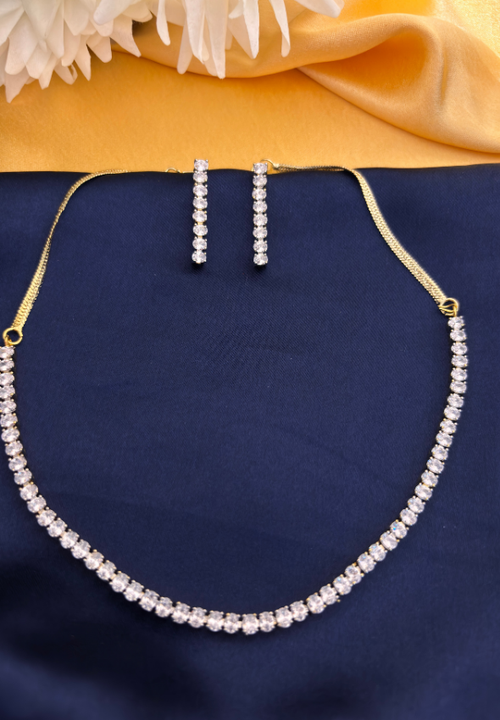 AD single line necklace set