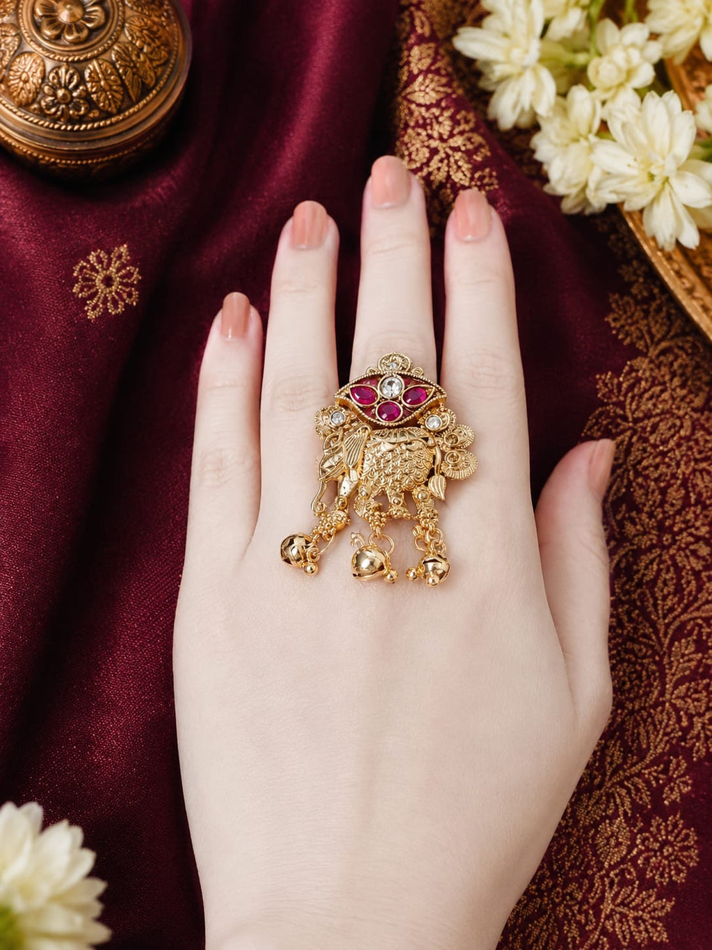 Traditional Rajwadi Elephant Long Ring