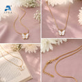 Necklace with Mother of Pearl Butterfly Pendant