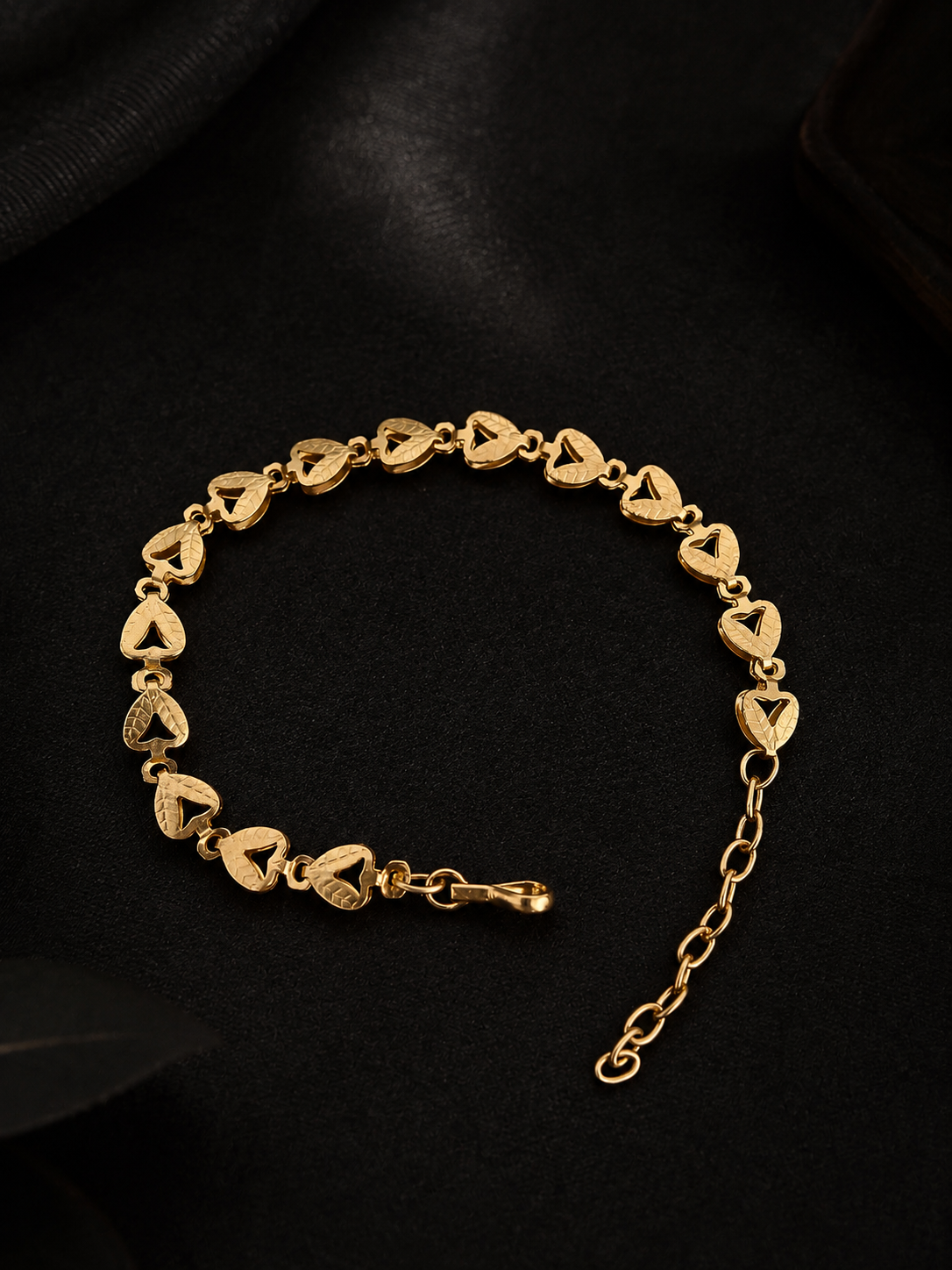 Textured charm multi-layer chain bracelet stack,