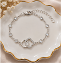 Interlocking Clover Station Link Bracelet