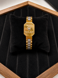 Two-tone statement identification bracelet
