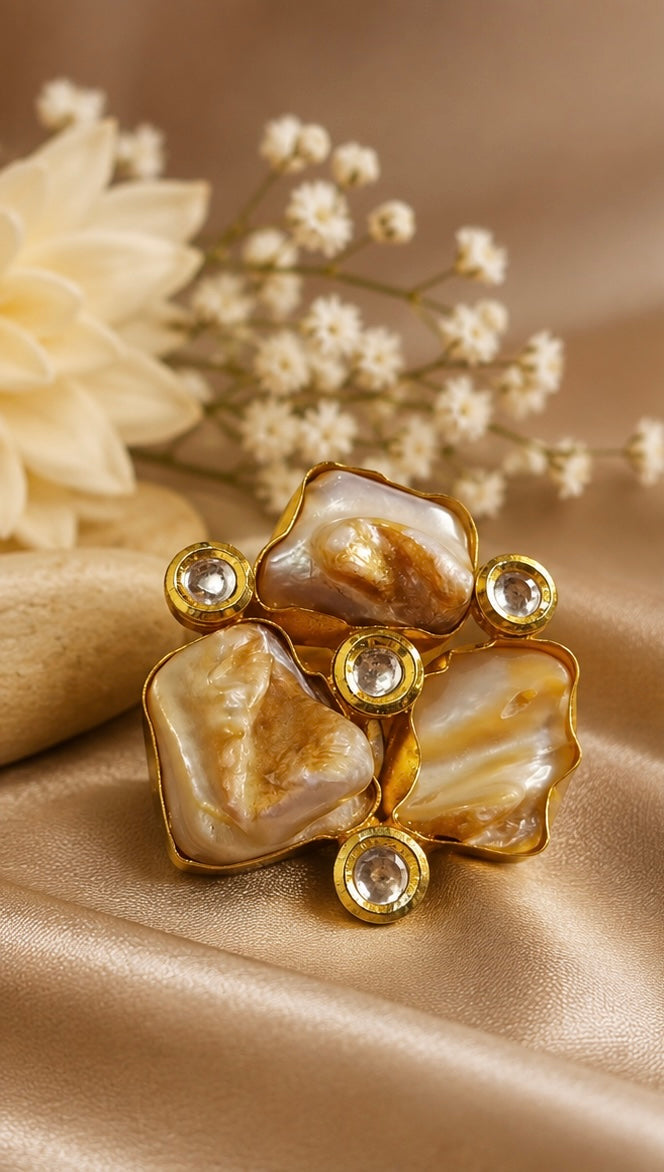 Baroque Pearl Cluster Statement Ring