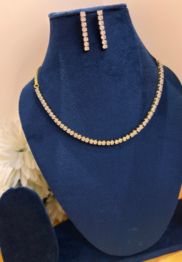 AD single line necklace set