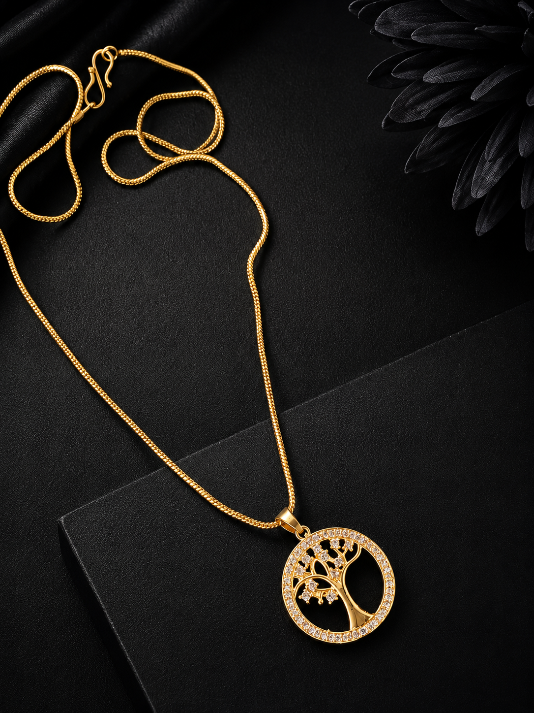 Gold-Plated Tree of Life Pendant Necklace