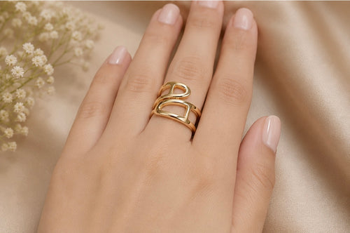 Abstract Gold Design Ring