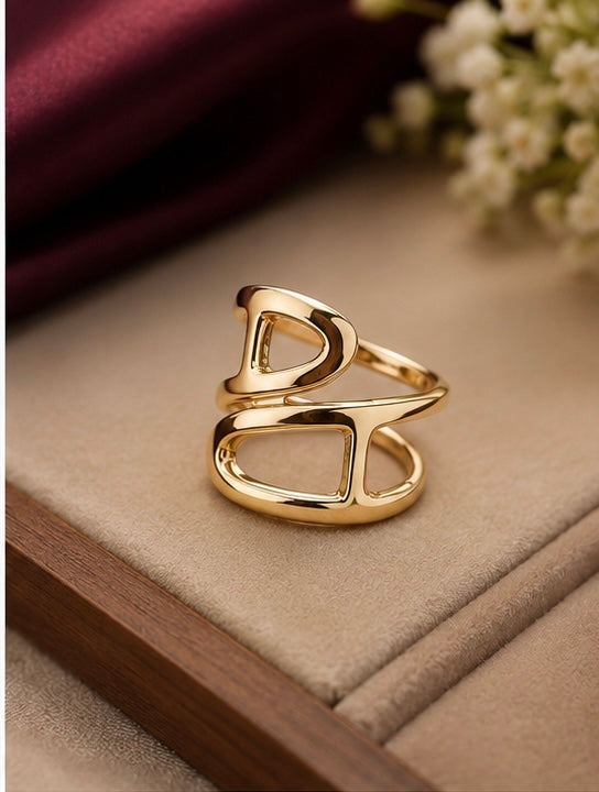 Abstract Gold Design Ring