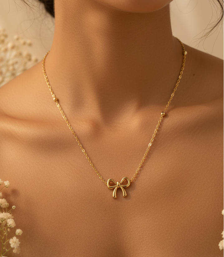Elegant Bow Knot Neckchain